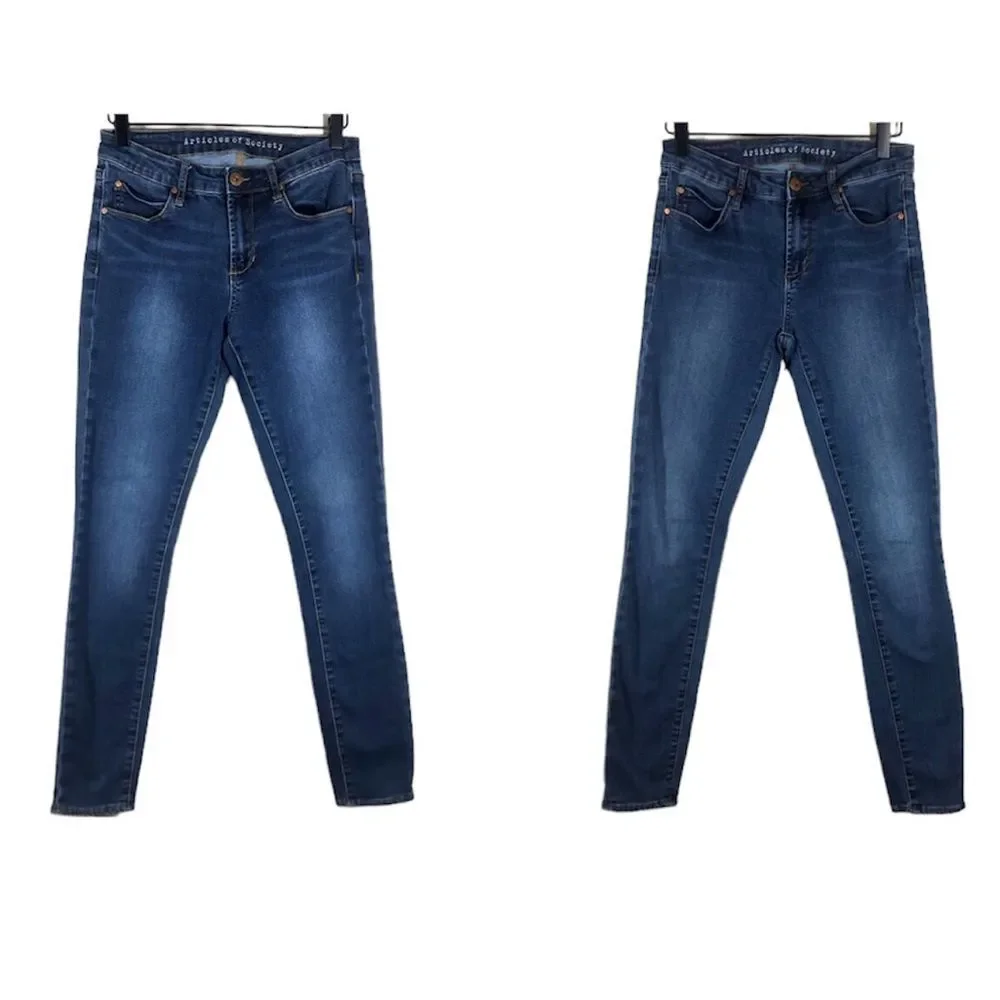 Articles of Society Sarah Skinny Jeans Bundle Of Two Soft Stretch Denim Size 27